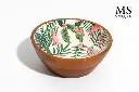 Mango Wood Meena Print Bowl – Decorative Printed Wooden Serving Bowl (9×9×3 Inch)