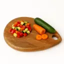 Premium Mango Wood Drop Shape Chopping Board 9×14 Inch | Light Walnut Polish | Durable Wooden Cutting & Vegetable Prep Board